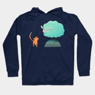Lamb Sheep meets Kitty Cat: An Unexpected Friendship Hoodie
